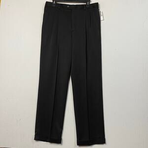 Perry Ellis Portfolio Travel Luxe Black Classic Fit Pants Size 32x32